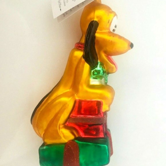 SOLD! Authentic Christopher Radko Disney NOEL PLUTO Handmade Glass Ornament BOX! - Picture 7 of 9